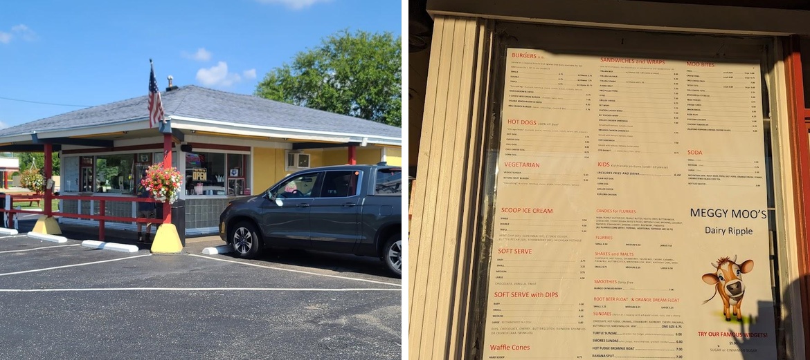 Meggy Moo's Dairy Ripple Menu