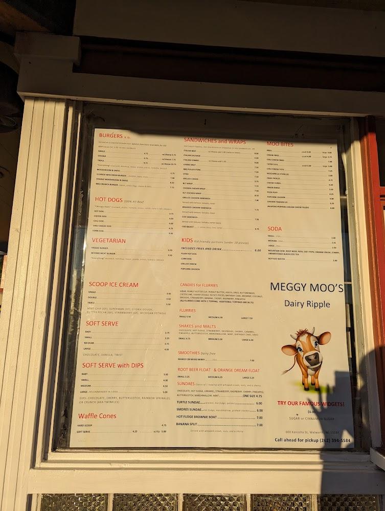 Meggy Moo's Dairy Ripple Menu image 1